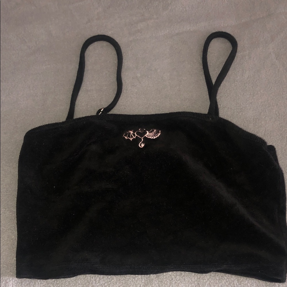 Forever 21 Black Camisole with Embellishment